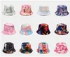 Fashion Double-Sided Gradient Bucket Hat for Men Women Hip Hop Foldable Fisherman Cap Summer Sunscreen Couple Flat Hat DE546