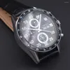 Wristwatches Mens Watches Stainless Steel Leather Multifunction Man Business Watch Calendar Date Luminous Male Casual Bracelet Clock