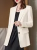 Damenanzüge Circyy Schwarze Blazer für Frauen 2023 Herbst Kerb Langarm Einreiher Designer Korean Fashion Büro Dame Blazer