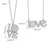 Pendant Necklaces Sublimation Blank Po Heat Transfer Bezels Jewelry Love Heart Necklace Personalized