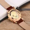 Wristwatches BERNY Skeleton Automatic Watch For Men 8N24 21600HZ Leather Bracelet Exhibition Back Cover Sapphire Mechanical Wristwatch