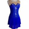 Scenkläder Figur Skatingklänning Kvinnor / Girls 'Ice Aquamarine Rhinestone High Elasticity Performance Quick Dry