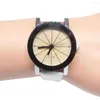 Wristwatches Men/Women's Simple Casual Style PU Leather Watchband Round Dial Couples Watch Wrist JAN88