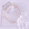 Headpieces Crystal Headband Headbond Hand-Woven Pearl Wedding Dress Smycken