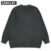 Men's Sweaters Harajuku Vintage Sweater Plain Color Letter Graphic Oversized Knitted Pullover Women Grandpa Ugly Y2K