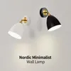 Duvar lambası başucu minimalist yaratıcı yatak odası çalışması döner okuma nordic modern koridor