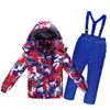 Altri articoli sportivi Riscaldati con cappuccio Bambini Ragazze Set di abbigliamento da sci Sport caldo Neonato Tute da neve Inverno Giacca per bambini all'aperto Pantaloni Abiti Abbigliamento 230801