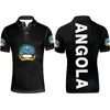 Men's Polos ANGOLA Male Youth Custom Name Number Logos Po Ao Polo Shirt Ago Flag Portuguese Angolan Nation Country Casual Clothes