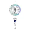 Objets décoratifs Figurines 3D Colibri Carillons éoliens Cristal Capteur de soleil Vitrail Pendentif Décoration de jardin Oiseaux Spinner Accessoires de décoration intérieure 230731