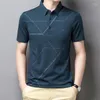 Camisa Polo Masculina Masculina 2023 Verão Manga Curta Fina Ajuste Justo Top Coreano Moda Roupas Casual