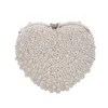 Evening Bags Pearl Bag Japanese And Korean Style Women's Heart Shaped Fashion Handheld Single Chain Strap Crossbody B