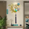 Wandklokken Nordic Style Clock Led Digital Metal Peacock Quartz Silent Living Room Klokken Wandklokken Huisdecoratie