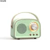 Altavoces portátiles Clásico Retro Estéreo Sonido envolvente Bluetooth Tarjeta inalámbrica Rango completo Fm Radio Reproductor de música Mini R230801