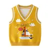 Cardigan Style Britannique Garçons Pull Gilet Coton Vneck Toddler Tricots Pull Vêtements Pour Enfants J230801