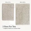 Carpets 2 Piece Bathroom Rugs Bath Mat Set -Plush Chenille Shower Mats For Non-Slip Rug With Rubber Backing Beige