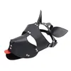 Altri articoli di bellezza per la salute Cane in pelle rossa nera Bdsm Mask Bondage Restrizioni Costume cosplay Erotic Sm Slave Head Er Harness Fetis Dhez4