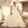 Paloma Blanca Spring Wedding Dress v Шея кружевная аппликация линейные свадебные платья простые платья с рукавов 264c
