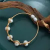 Bangle Fashion Freshwater Pearl Armband For Women Luxury Designer SMYCKEL Högkvalitativ koppar Tillbehör Damer Gift grossist