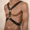 Ensembles de soutiens-gorge Sexy hauts en cuir poitrine hommes harnais réglable fétiche corps ceintures sangle érotique Gay vêtements pour BDSM Bondage Sex264K