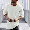 Herrenpullover 6 Farben Herren Strickpullover Einfarbig Oansatz Casual Winter Männlich Lange Ärmel Wollhemd Atutumn Plover Drop Deliv Dh4Wd