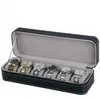 6 10 12 Slot Watch Box Portable Travel Zipper Collector Storage Magazynowanie biżuterii BoxBlack233m