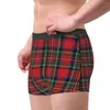 Caleçon Classique Tartan Sous-Vêtements À Carreaux Hommes Breathbale Géométrique Vichy Check Print Boxer Briefs Shorts Culottes Doux