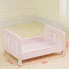 Keepsakes born Pography Props Retro Wood Bed Infant Poses Baby Growth Memorial Detachable Background Accessories Sofa For Boys Girl 230801