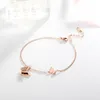 Bracelets de cheville en acier inoxydable papillon pendentif pied chaîne été plage jambe cheville pour femmes fille breloques pieds nus sandales bijoux