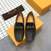 Marke Metallschnalle Peanie Leder bequeme lässige Fahrschuhe Korea Herren Wildleder-Loafer Set Fuß Doug Ledersohlen Mode atmungsaktiv Schwarz WeißGröße 46 US11