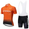 Rowerowe koszulki Zestawy Orbea Orca Orange Bike MAILLOT KRÓTKI ZESTAW MĘŻCZYZN MTB 20D ROPA CICLISMO Rower Tshirt Odzież 230801