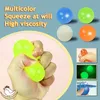 Dolls 5 10pcs Luminous Sticky Ball Toys 4 5cm Wall Home Party Games Glow in the Dark Novelty Decompression Squeeze Toy 230731