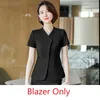 Tvådelt klänning Summer Formal Blazer Women Work Duits Svart kjol och jacka Set Short Sleeve Ladies Business Office Uniform Design Style