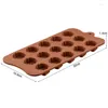 Bakning Mögel Kaffechoklad Mold 15 Havitet Silikon Flower Rose Cake Soap Mold Ice Trays Dekoration Verktyg