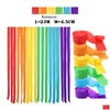 Party Decoration 6 Färger Rainbow Backdrops 4.5cmx2 Crepe Paper Roll Latex Balloon Arch Garland Babyshower Happy Birthday Girl Drop Dhwxt