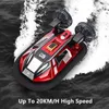 Elektrikli RC Tekneler Çift Motor Amfibous Uzaktan Kumanda Hovercraft 20km H 2 4G Çarpışma Karşıtı Gövde 2 Yolu Navigasyon Su Geçirmez RC Tekne Su Oyuncak 230731