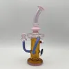 11 Polegadas Reciclagem Bong Glassbong Tubulação de Água Hookah Dab Rig Heady Bubbler de vidro