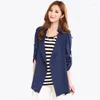 Damenjacken Frauen Lange Jacke Strickjacke Mantel Lässig Frühling Herbst Revers Lose Solide Damen Chiffon Outwear L-5XL T300