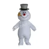 Frosty Snowman Maskot Kostüm Performans Simülasyonu Karikatür Anime Tema Karakter Yetişkinler Boyut Noel Açık Reklam Kıyafet Takım