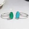 Wedding Rings 925 Sterling Silver Oval Finger for Women Elegant Paraiba Tourmaline Ring Classic Engagement Statement Jewelry 230801