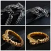 Bracelets porte-bonheur Fongten Dragon Lien Chaîne Bracelet Hommes Biker Viking Acier Inoxydable Punk Hommes Vieux Métal Vintage Bracelets Bijoux Cadeau 230731