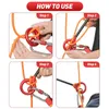 Climbing Ropes Xinda Rock Carabine 9Shape Rigging Descender Aluminum Figure Belay Device Abseiling Hoverable Downhill Equipment 230801