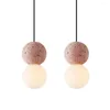 Hanglampen Nordic Roze Terrazzo Verlichting Slaapkamer Nachtkastje Badkamer Marmer Moderne Luxe Restaurant Bar Hangende Armaturen