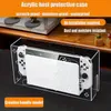 Dammtäcke Lysande bas för switch/OLED Speciellt skyddande fodral för Switch Special Transparent skrapbeständig vattentät transparent akrylskydd