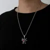 Collares con colgante de dragón Vintage para hombre, collar de cadena con suéter de Animal de diamantes de imitación, accesorios de joyería de moda para fiesta de hip hop Punk