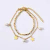 Link Bracelets Freshwater Pearl Double Chain Women Bracelet Figure 8 Charm Fashion Ladies Jewelry Wholesale