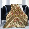 Comforters sets Yellow Rose And Bees Vintage Kitsch Baroque Scarves Sofa Bed Flannel Fleece Blanket Plush Bedding Pink Blue for Beds 230801