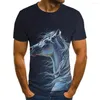 Men's T Shirts 2023 Selling 3D Sketch Print Crew Neck Loose Top Short Sleeve Simplicity Geometry T-Shirt