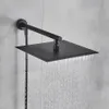 Pommeaux de douche de salle de bain or/noir/chrome pommeau de douche à effet pluie 10/12" pulvérisateur de douche avec bras de douche tuyau de douche montage mural en acier inoxydable 230731