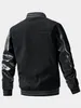 Vestes pour hommes Mens Fashion Varsity Jacket Streetwear Slim Fit College Baseball Letterman Bomber Coat avec manches en cuir 230731