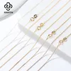 Strands Strings Rinntin Real 10K Solid Gold Chain Necklace for Women AU417 Simple Pure Basic Neck Fine Jewelry FC 230731